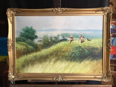 The Shooting Party - Large Signed Oil Painting