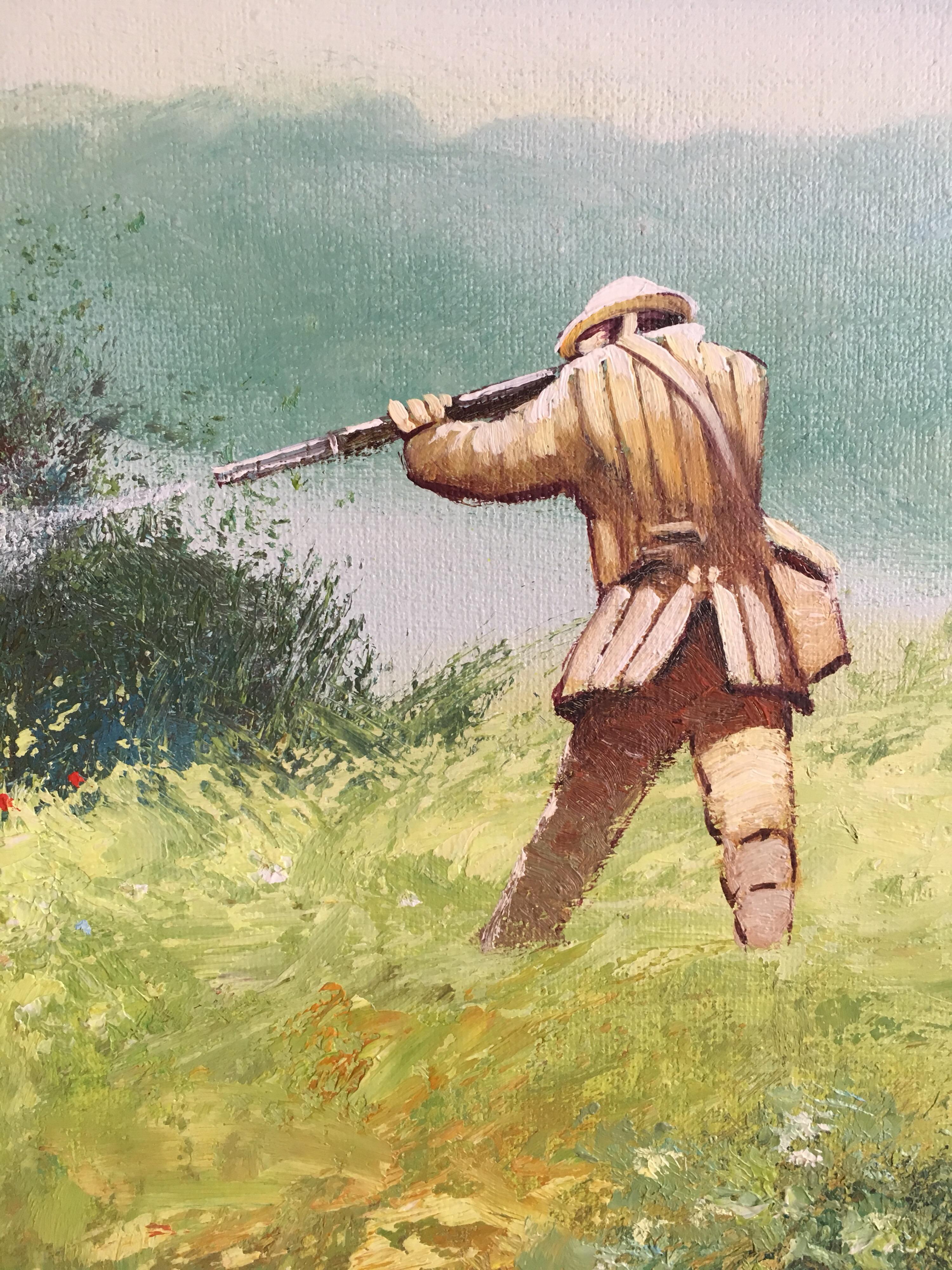 The Shooting Party - Large Signed Oil Painting For Sale 2
