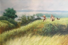 The Shooting Party - Large Signed Oil Painting