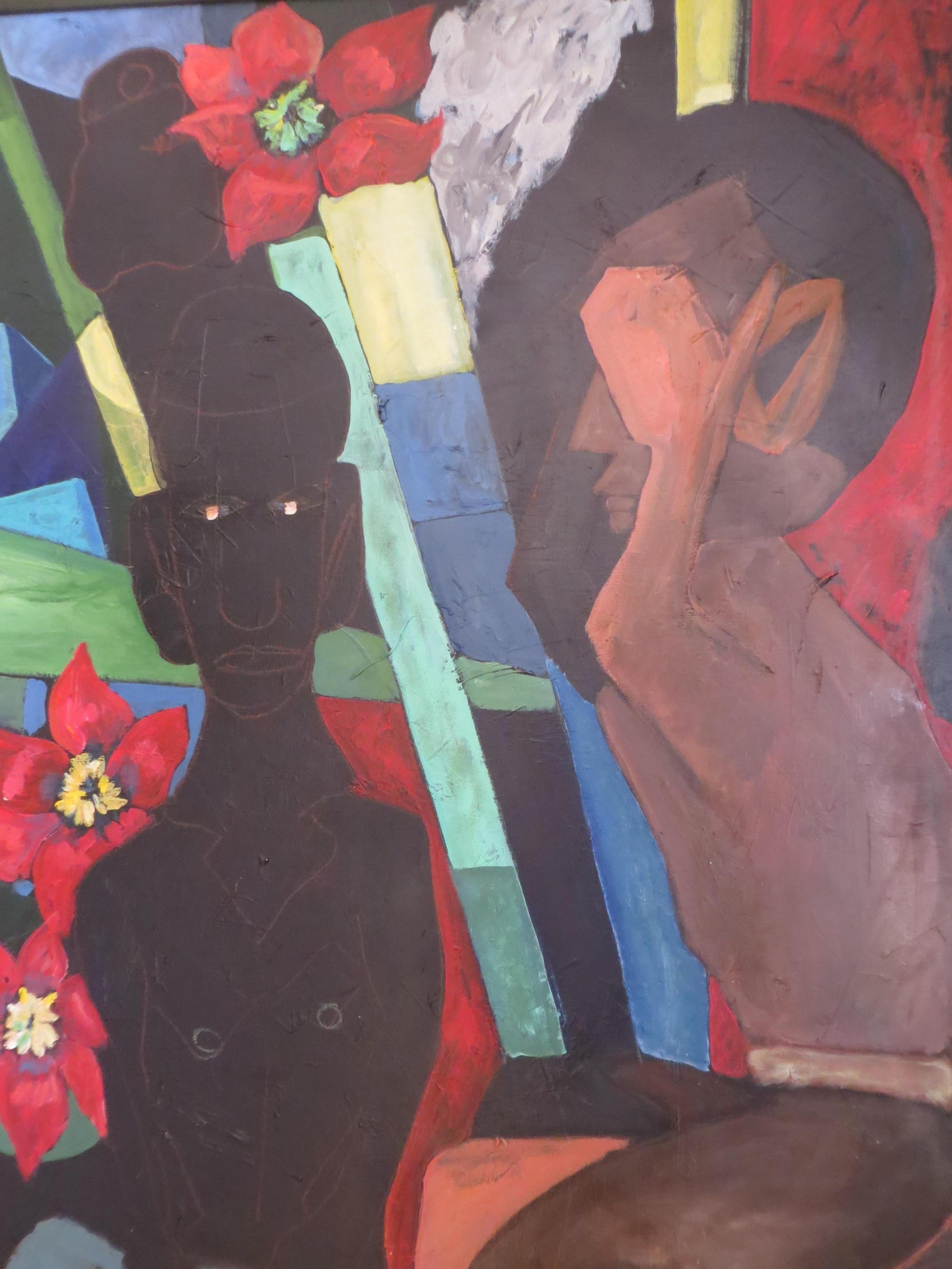 The Speaking Voice  canvas by John Weston - Modern Painting by Unknown