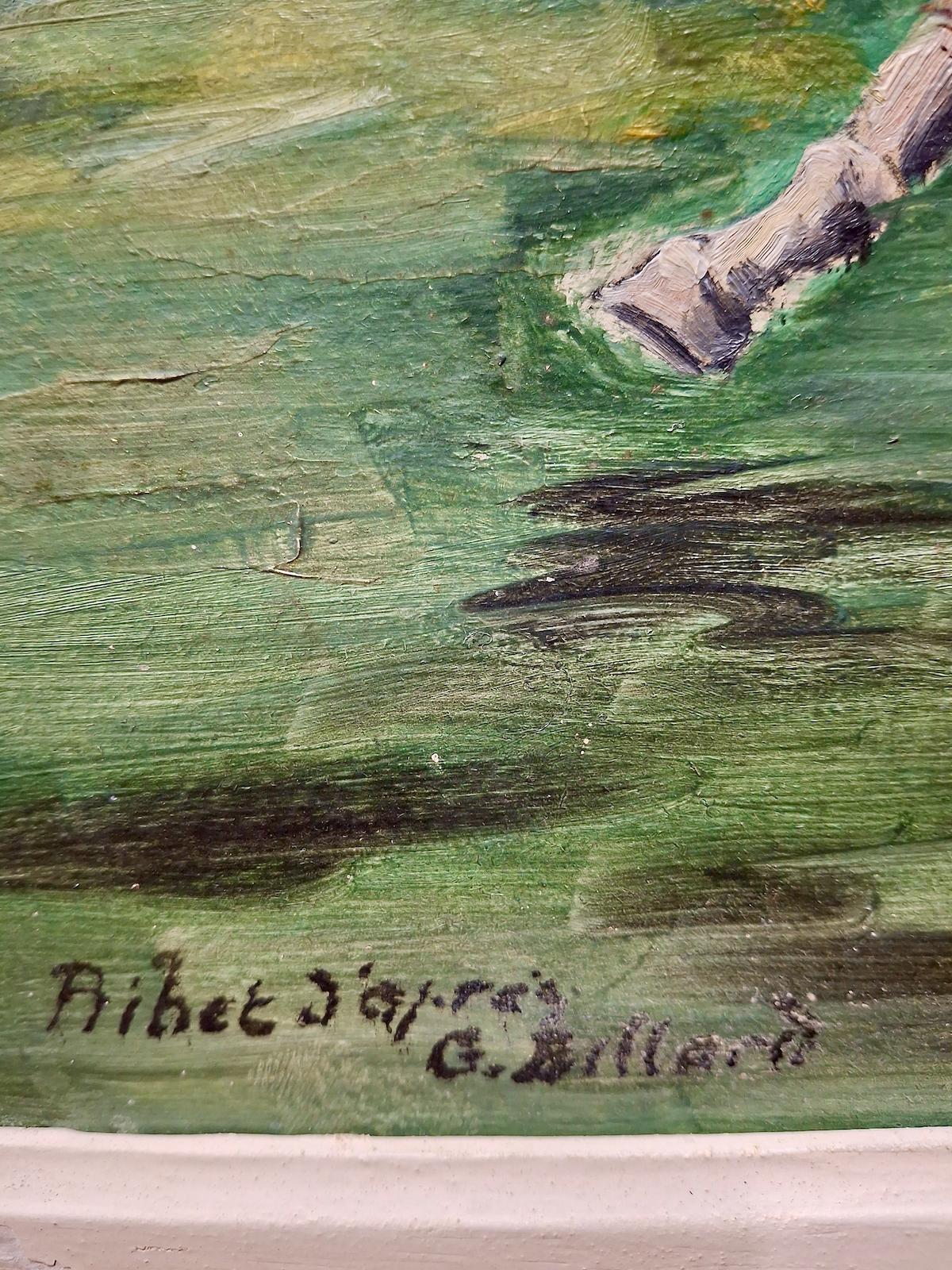 L'amoncellement du steeplechase, par G. Billard - Noir Animal Painting par Unknown
