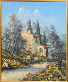 „The Stone Cottage“. Öl auf Leinwand.