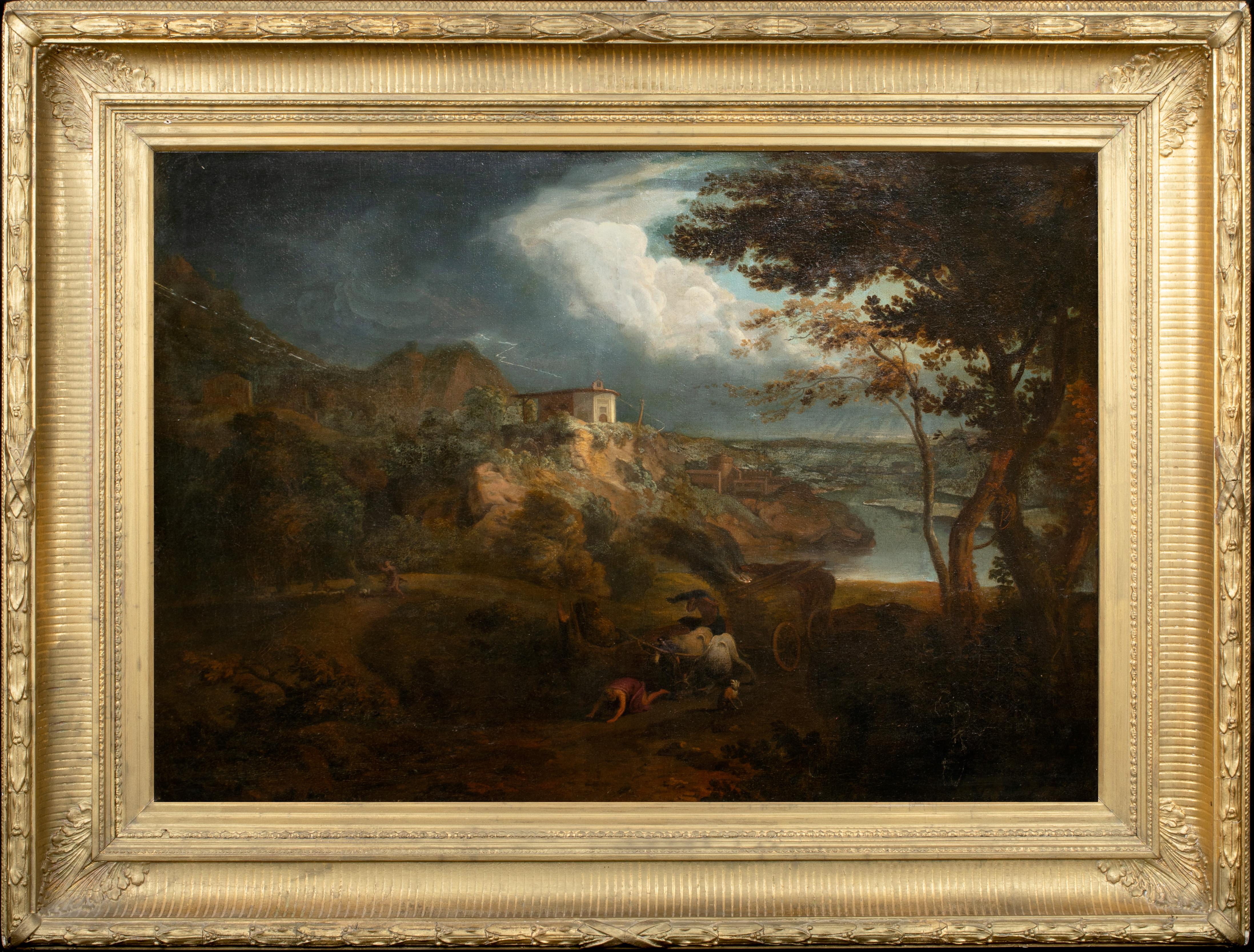 Unknown Landscape Painting - The Storm, 17th Century 