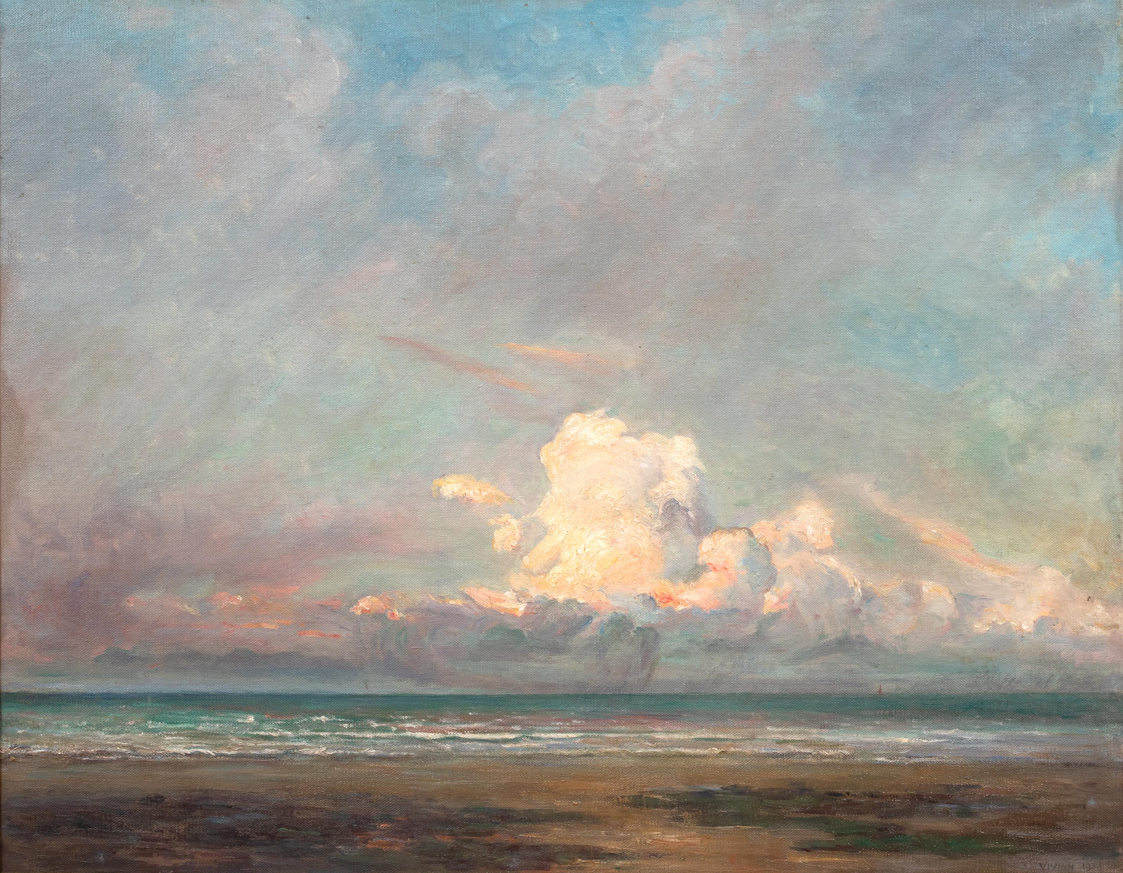 La nuvola della tempesta, del 1923

di Harold Ernest Farquhar VIVIAN (1872-1953)

Grande 1920 Veduta costiera di una distante nuvola temporalesca, Looe, Cornovaglia, olio su tela di Harold Vivian. Eccellente qualità e condizione, ampia veduta dalla