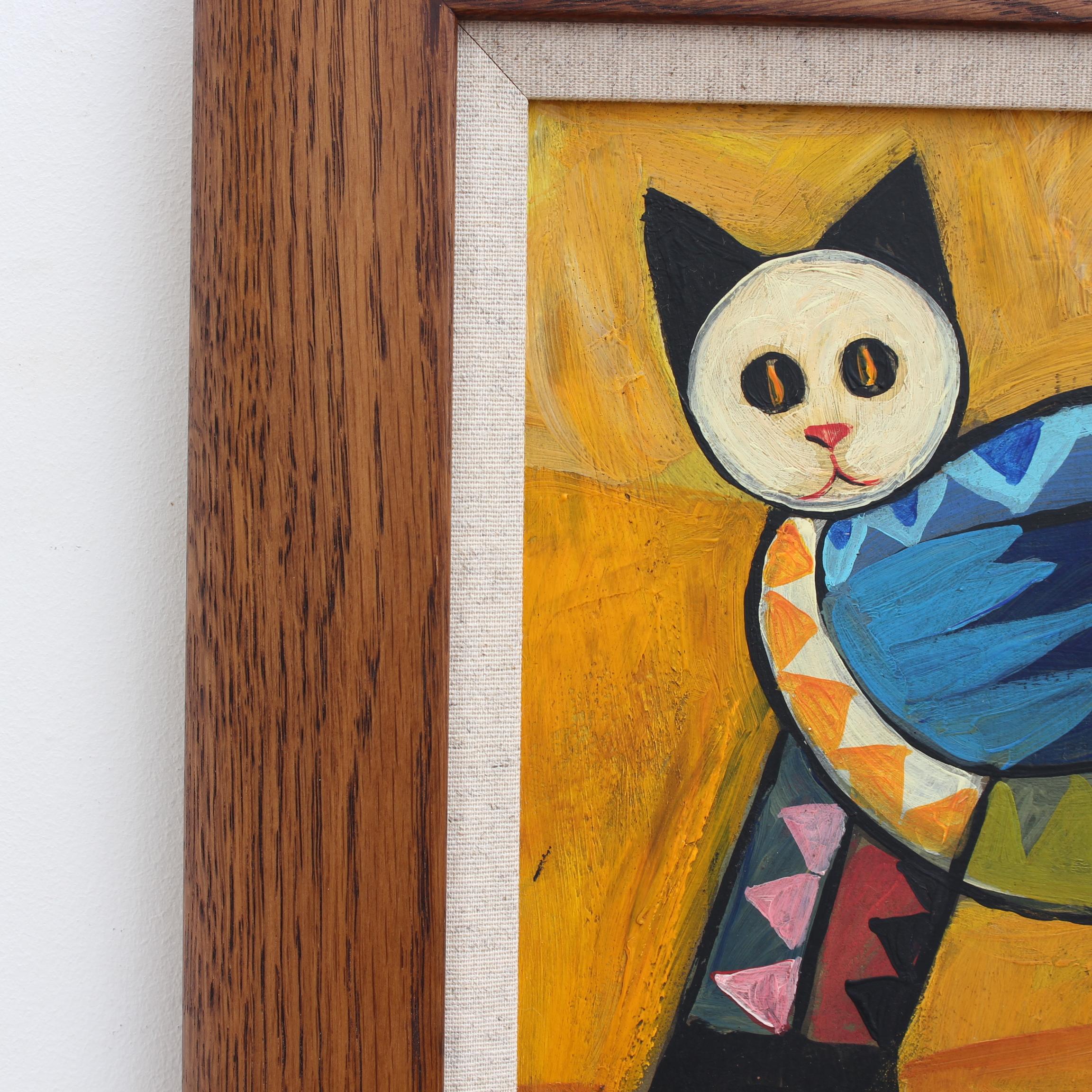 cubist cat painting