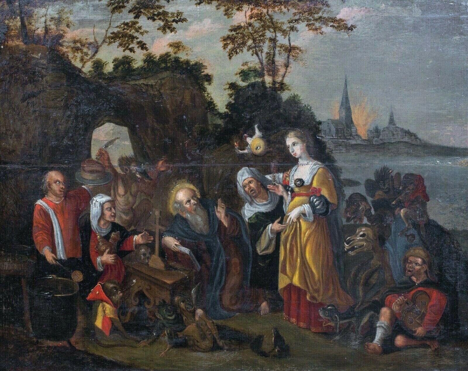 The Temptation Of St Anthony, 17th Century - Painting by Unknown