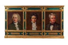 "The Three B's of Music" Beethoven, Bach, & Brahms, An Extremely Rare Painting 