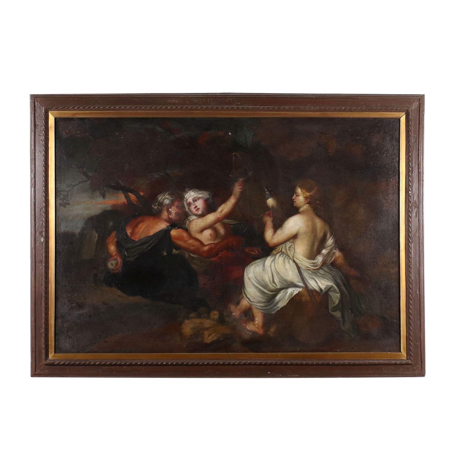 Unknown Figurative Painting - The Three Fates, XVIIth century