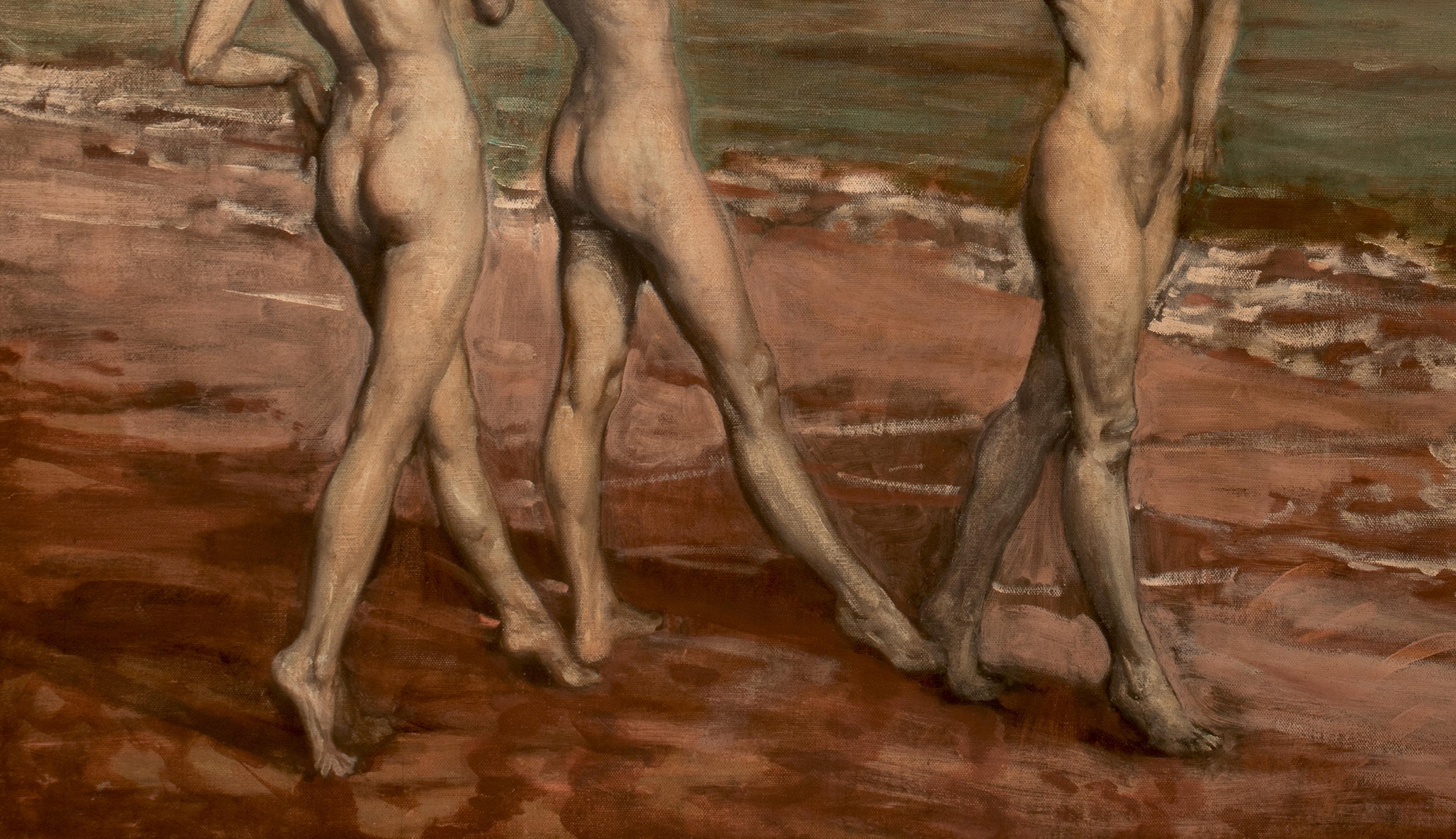 The Three Graces, circa 1930  English Symbolist School For Sale 6