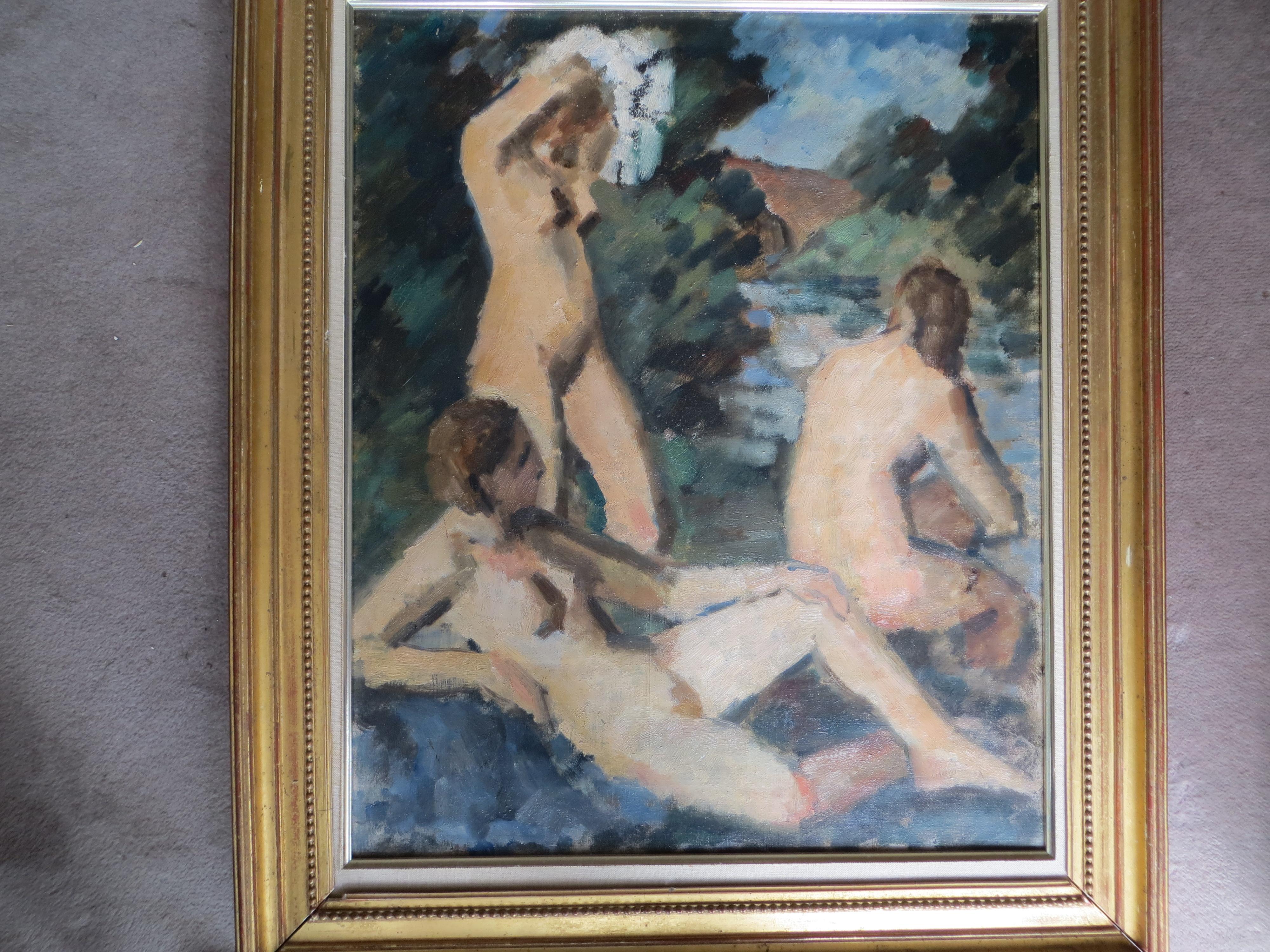 The Three Graces  - Impressionist Painting by Unknown
