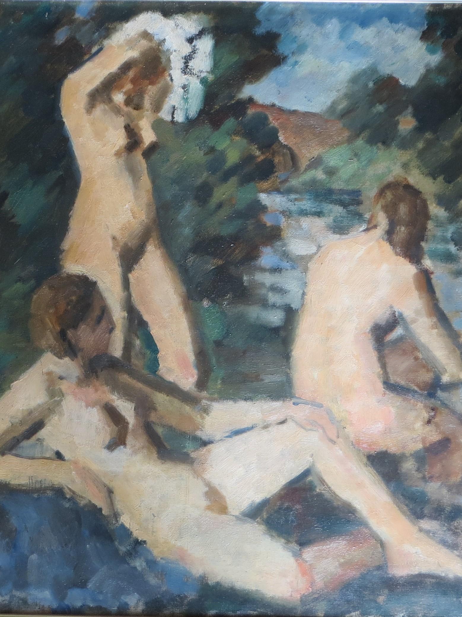 Unknown Nude Painting - The Three Graces 