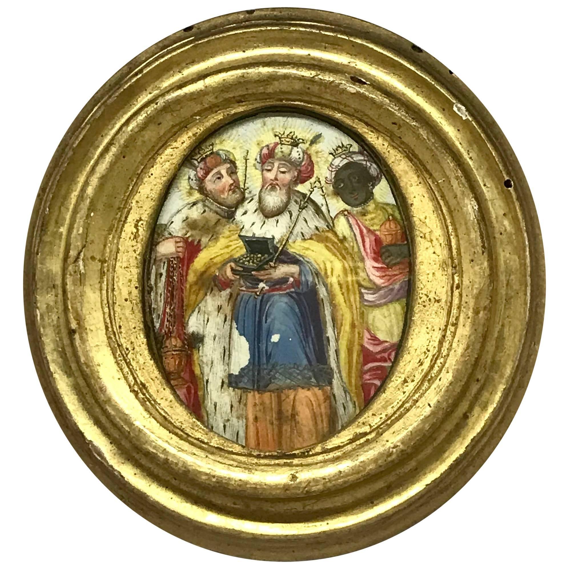 The Three Kings Miniature Malerei – Painting von Unknown