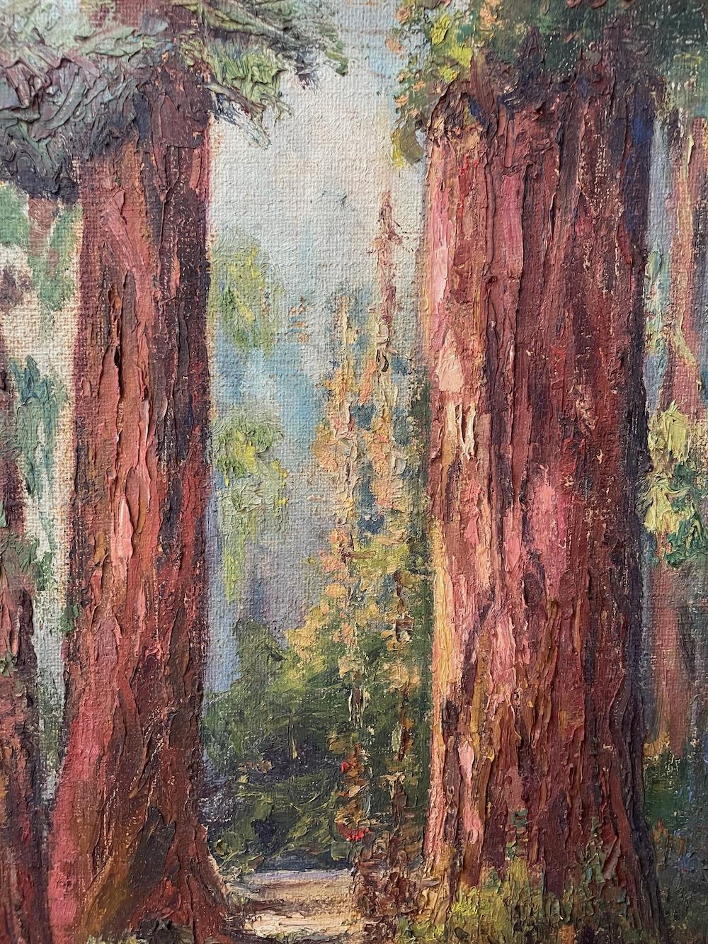 La bellezza senza tempo delle sequoie della California - Painting di Unknown