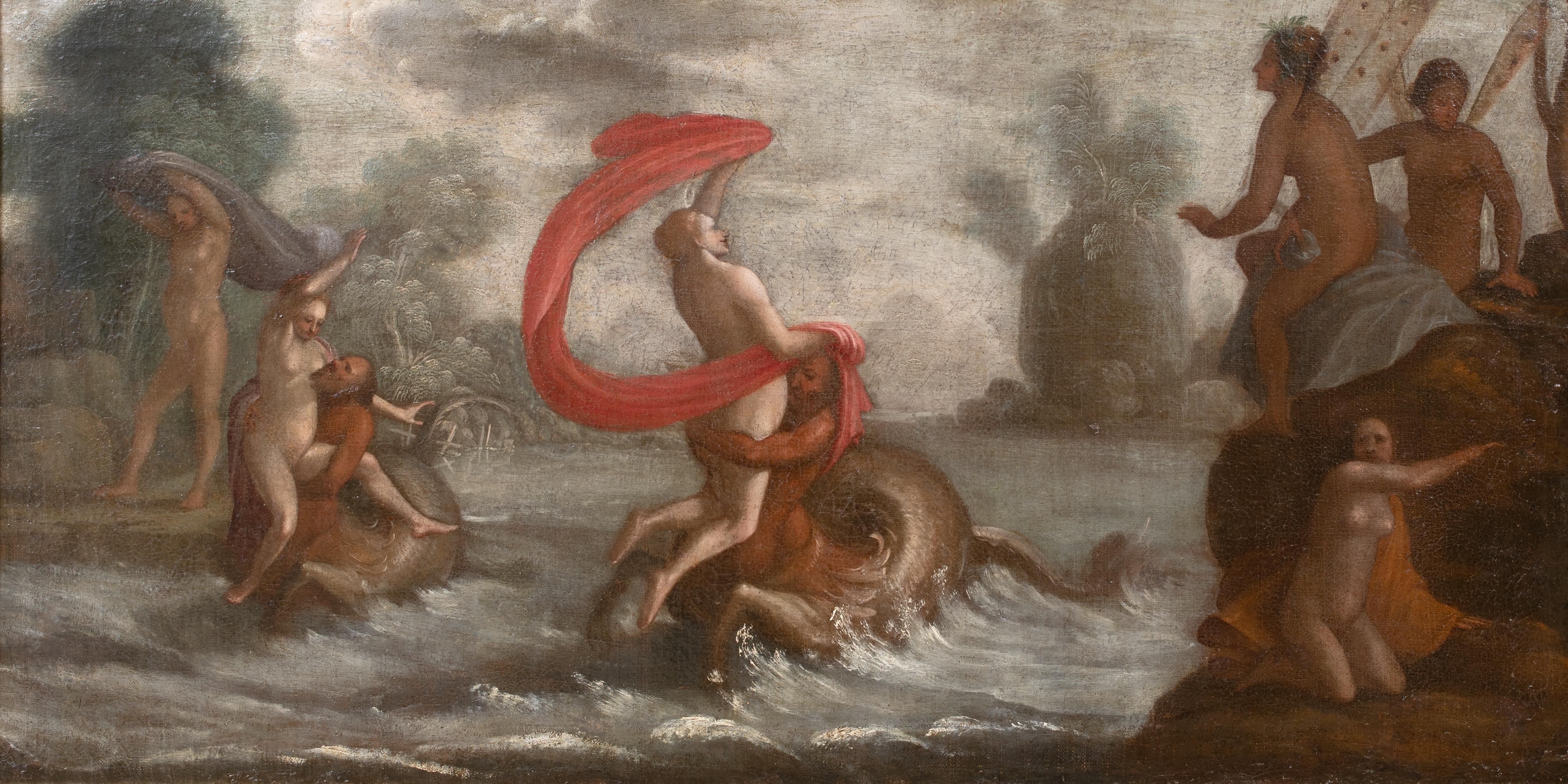 Le triomphe de Galatea, 19ème siècle  Suivi de Scarsellino (1550-1620) - Painting de Unknown