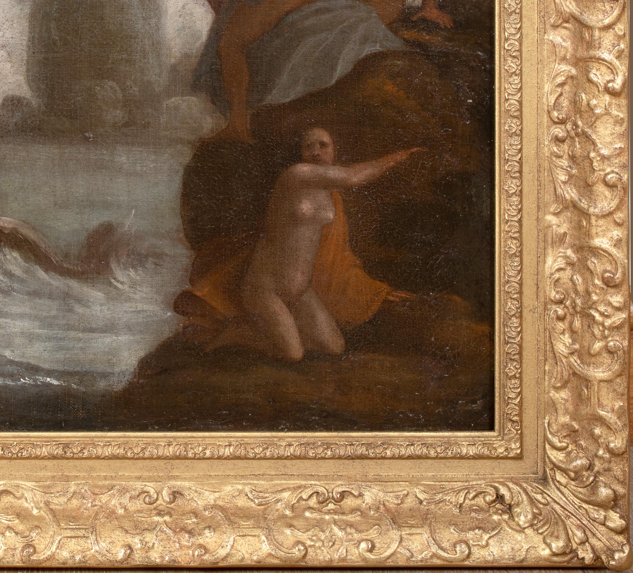 Le triomphe de Galatea, 19ème siècle  Suivi de Scarsellino (1550-1620) - Noir Portrait Painting par Unknown