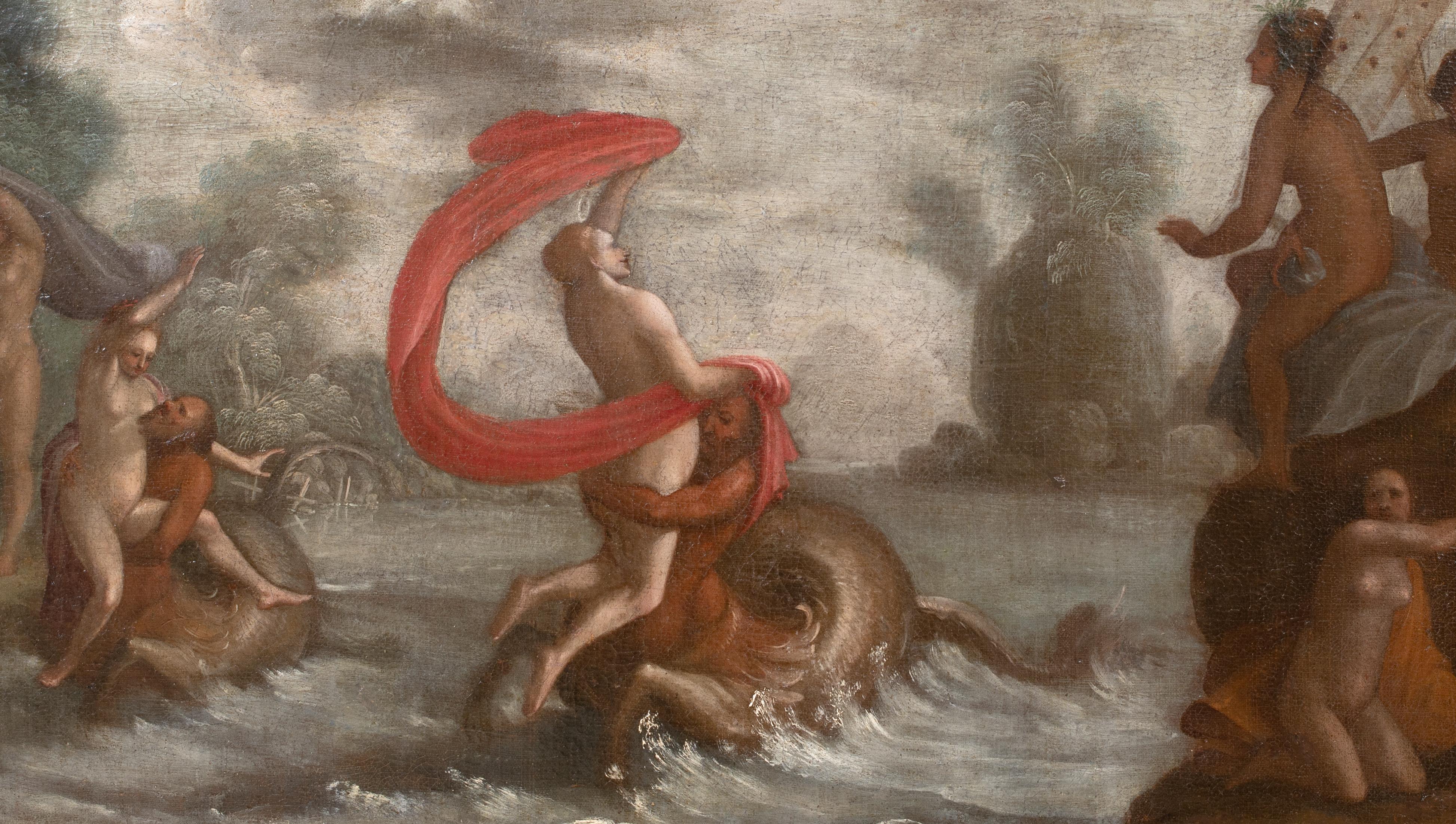 Le triomphe de Galatea, 19ème siècle

Suivi de Scarsellino (1550-1620)

Grand Triomphe de Galatée du 16e au 17e siècle, huile sur toile. Scène de la Métamorphose d'Ovide, d'excellente qualité et en bon état, représentant Galatée victorieuse soulevée