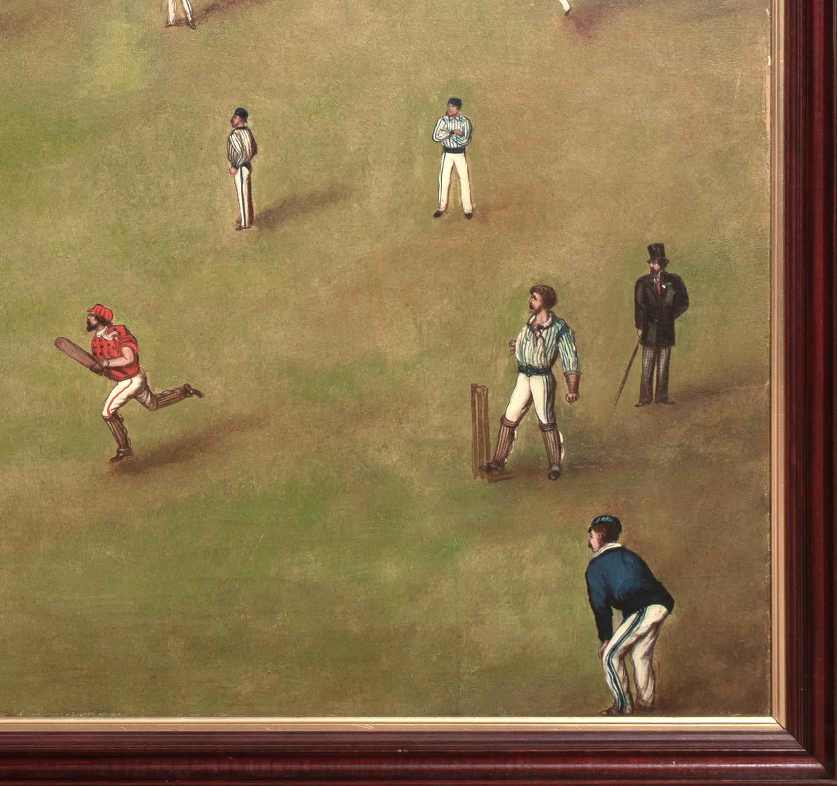Das Kricketspiel der Universität, 19. Jahrhundert

Englische Schule

Großes englisches Universitätskricketspiel aus dem 19. Jahrhundert, Öl auf Leinwand, frühe und bedeutende Großansicht eines englischen Universitätskricketspiels mit der Fakultät