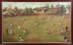 The University Cricket Match, 19th Century - English School - Signed