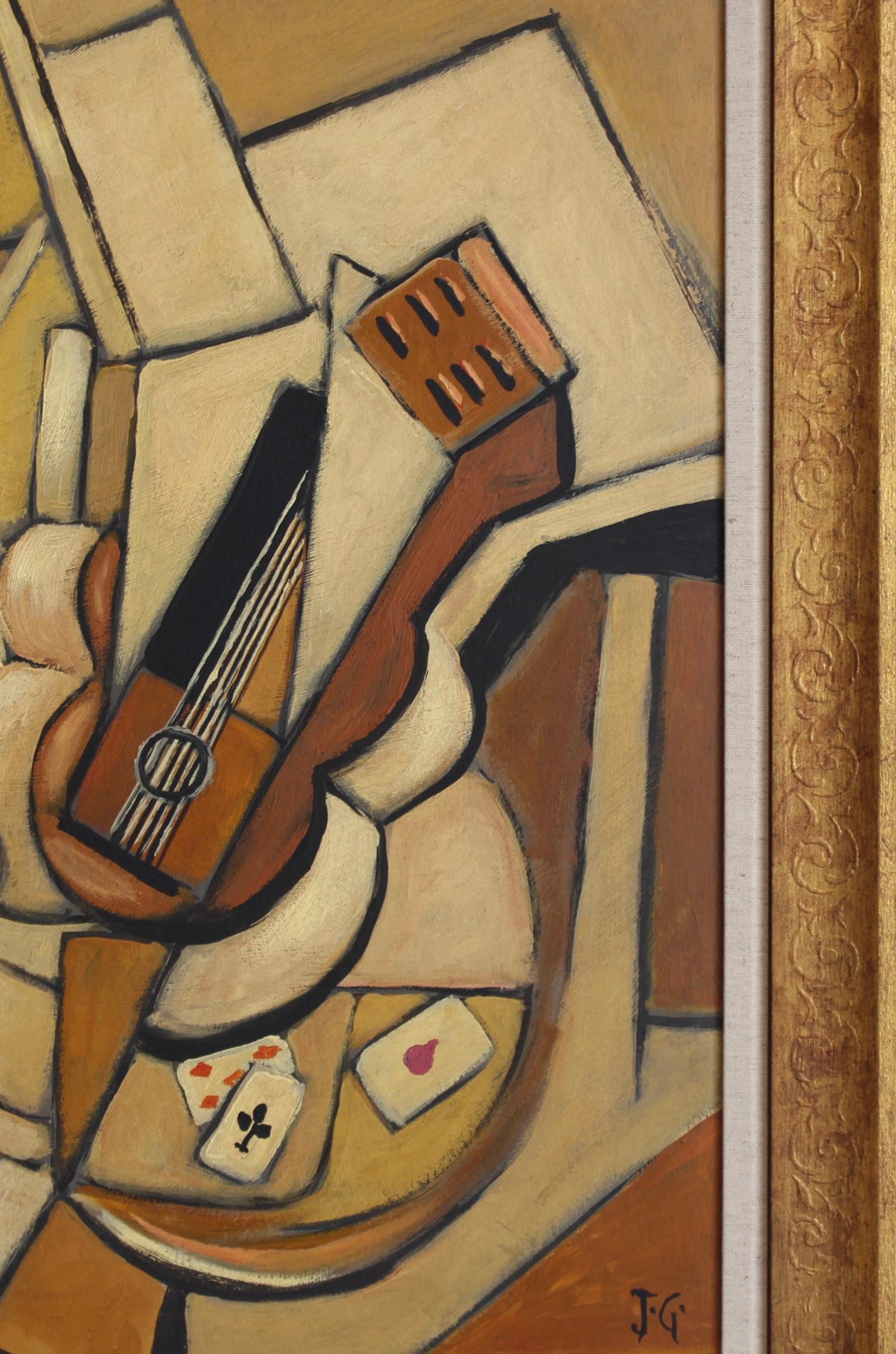 La série Vanguard Nr. II : Collectional d'abstractions européennes d'après-guerre de JG - Marron Abstract Painting par Unknown