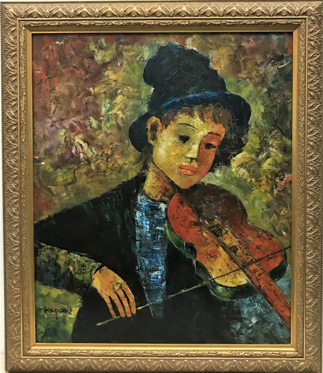 Il suonatore di violino - Painting di Unknown