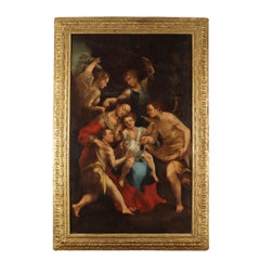 Die Jungfrau Maria und das Jesus Kind, Öl auf Leinwand, Italien XVII. Jahrhundert