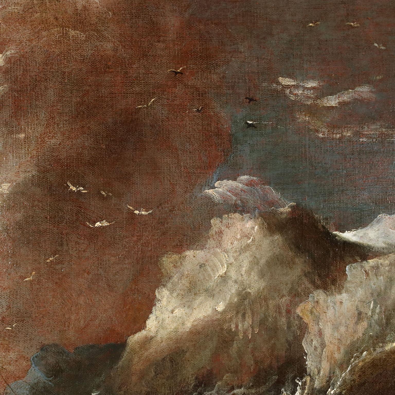 El mar ondulado Óleo sobre lienzo Italia Siglos XVII-XVIII 5