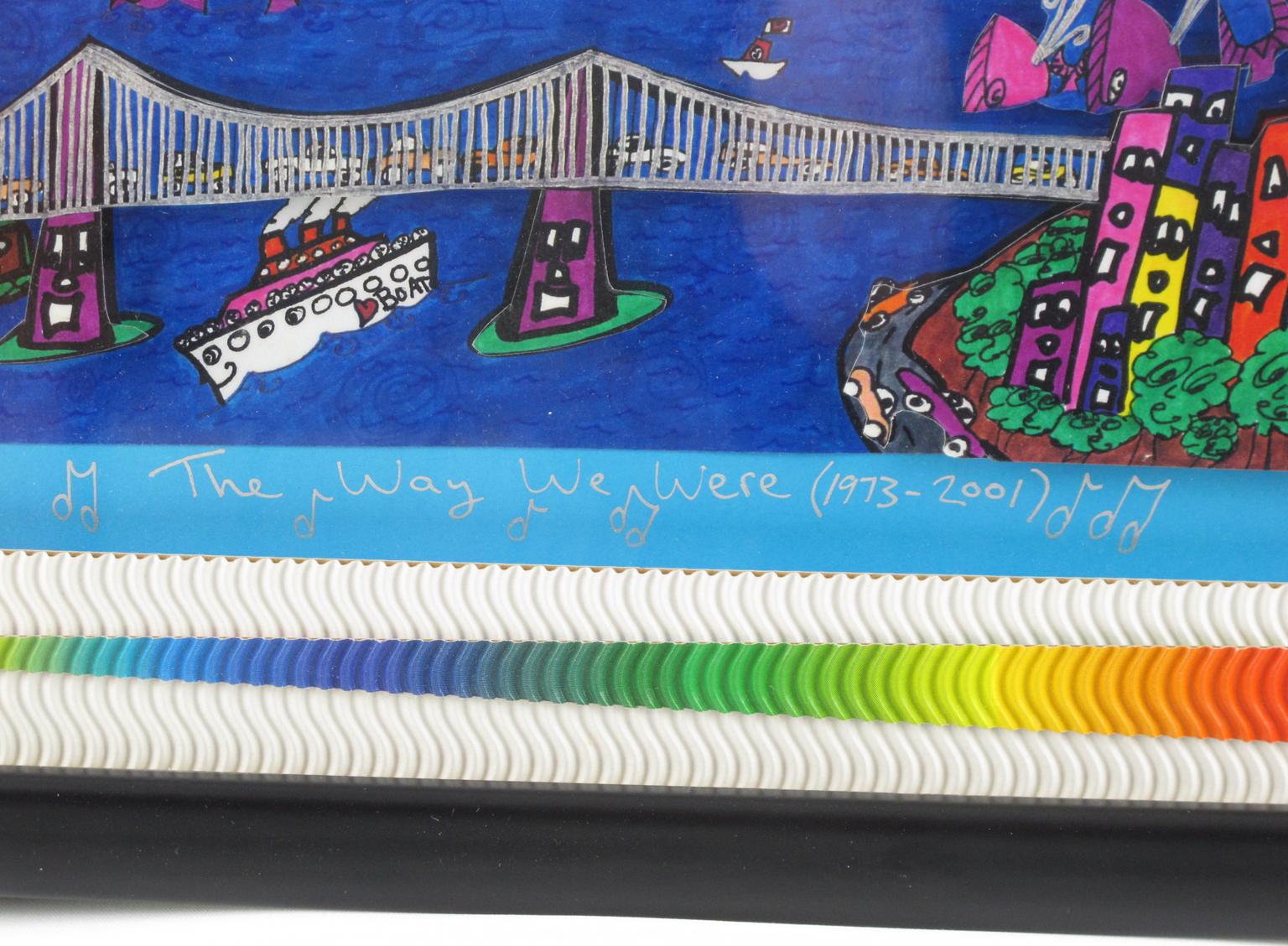 The Way We Were, 1973-2001 New York Cityscape Colorful 3D Art Collage Painting For Sale 5