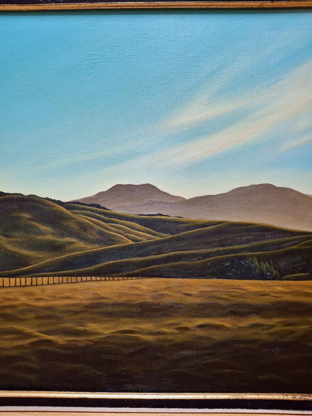 The Wide Open Spaces - American Realist Painting by Unknown