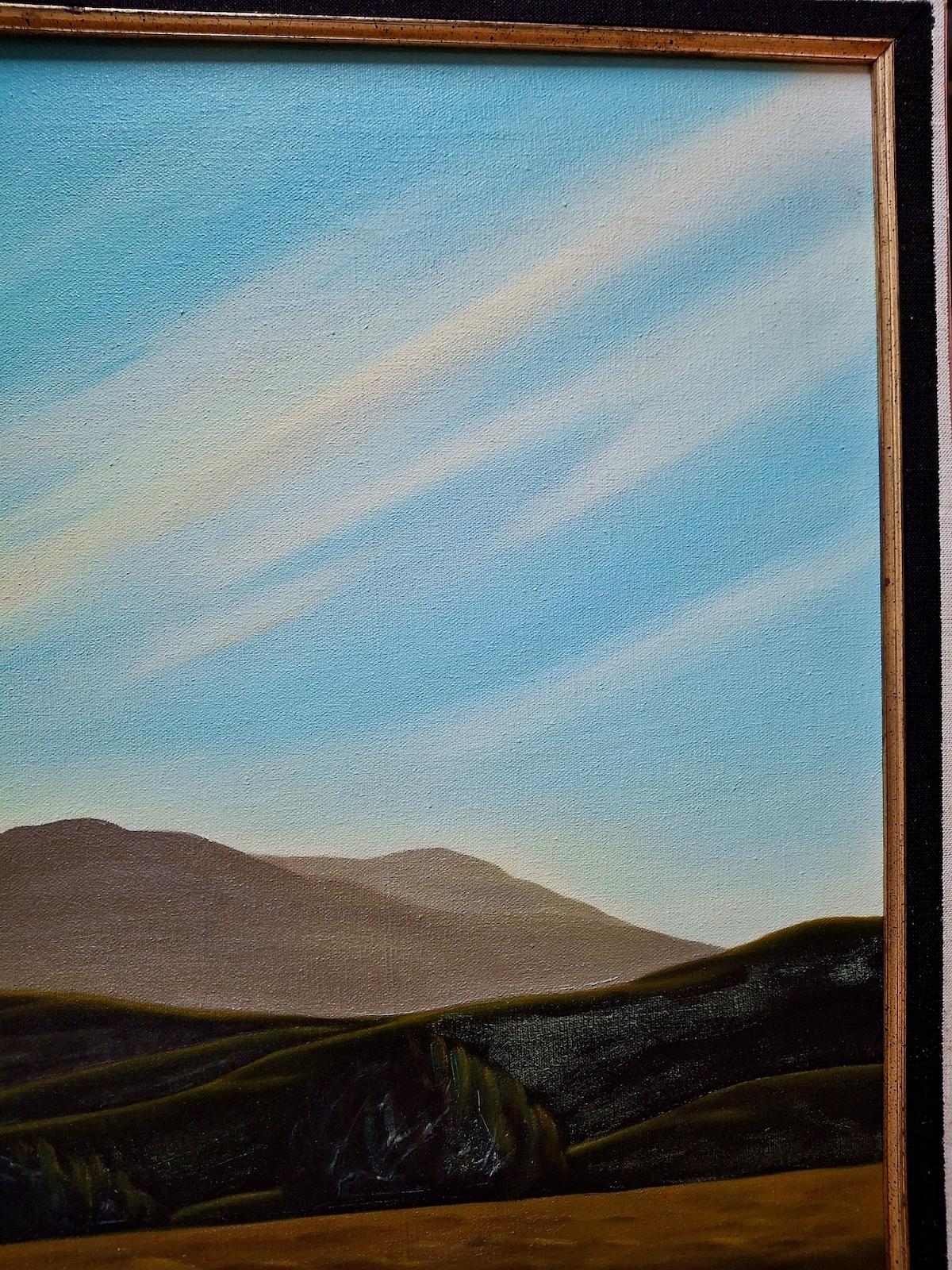 The Wide Open Spaces - Black Landscape Painting by Unknown