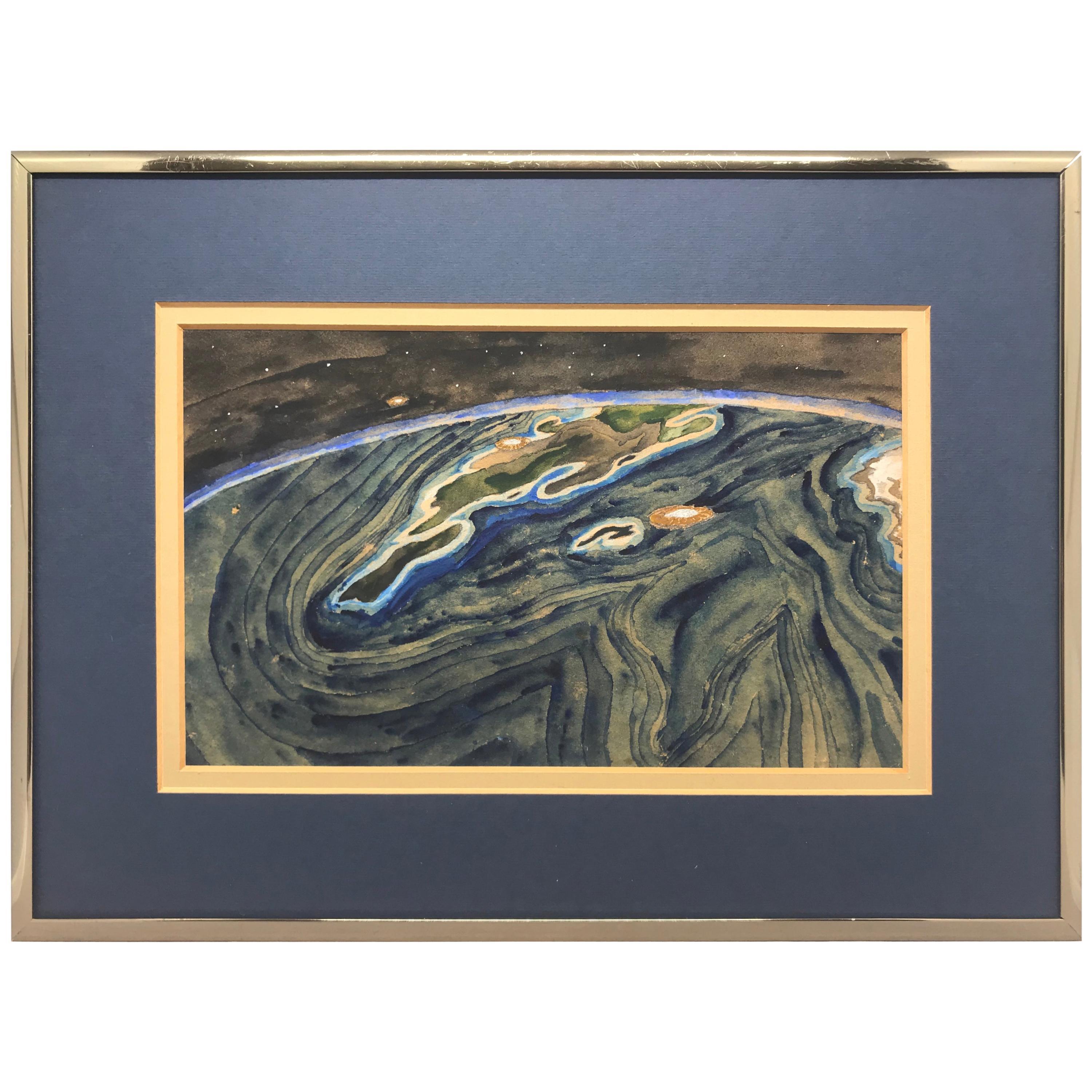 The World in Silent Stillness Lay, Crow, 1974-1975 - Painting de Unknown
