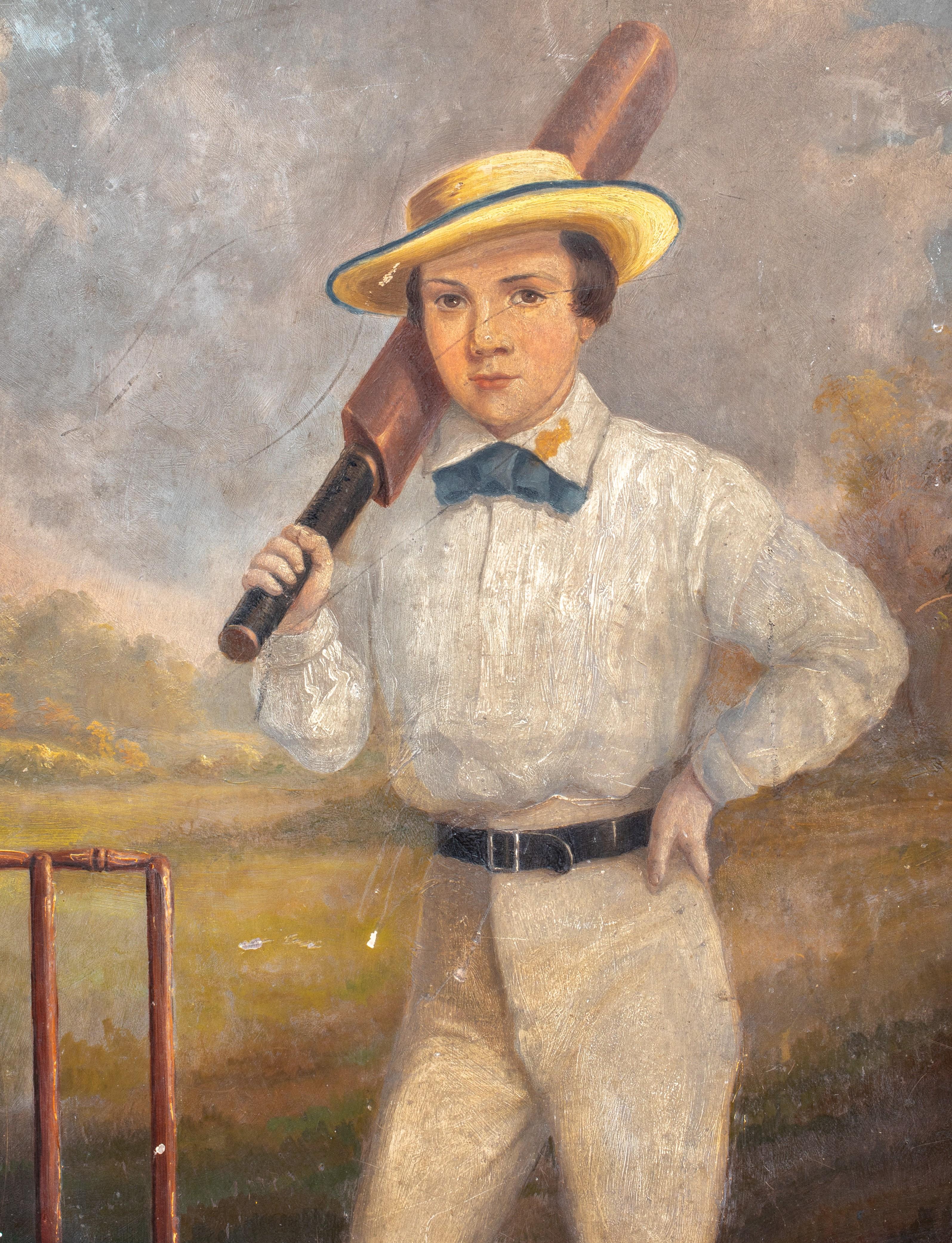 The Young Cricketer, 19th Century  English School For Sale 1