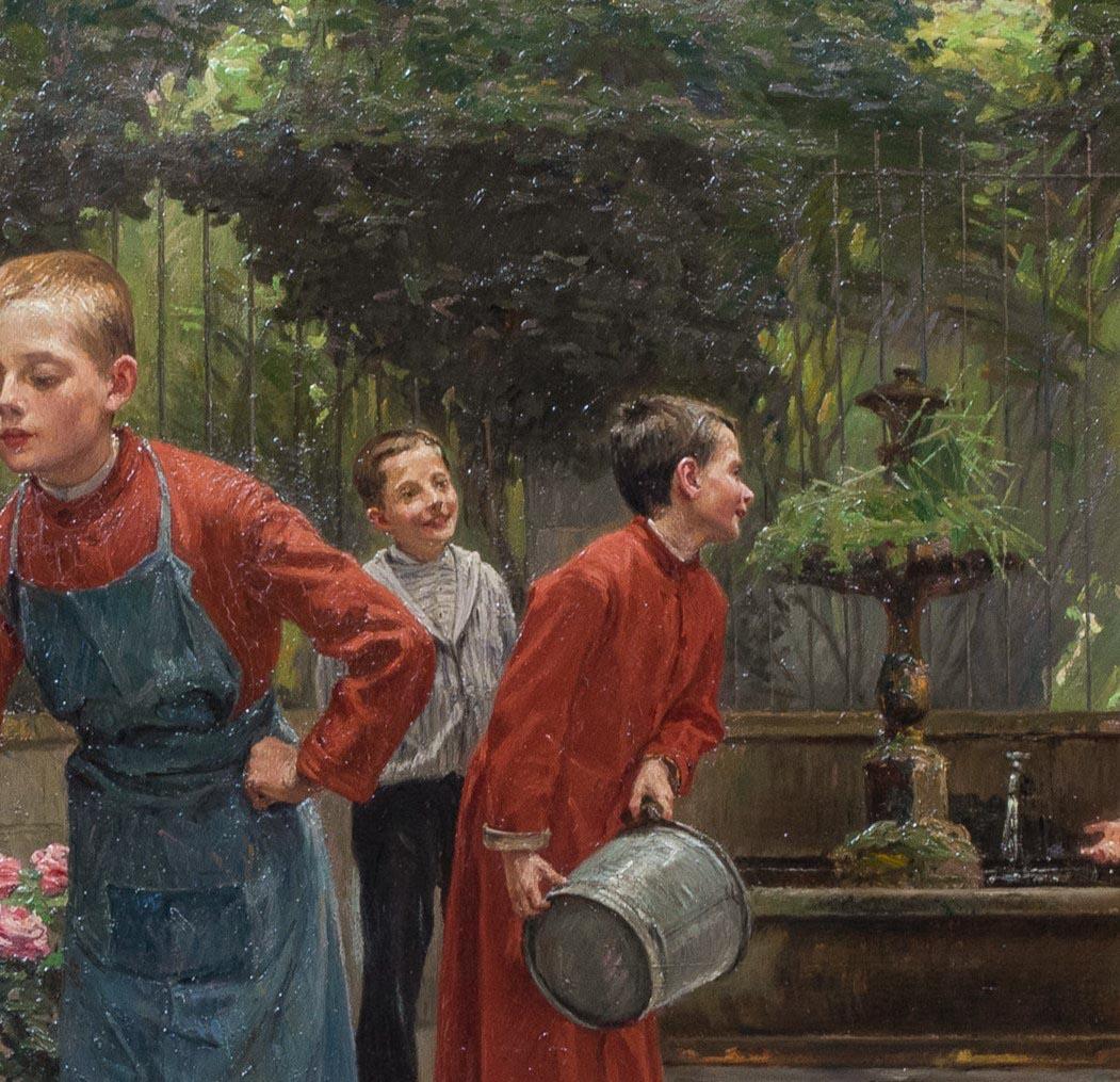 The Young Gardeners, 19th Century  by Charles Bertrand d'Entraygues 2