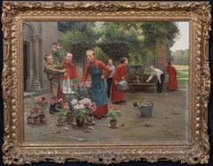 The Young Gardeners, 19th Century by Charles Bertrand d'Entraygues
