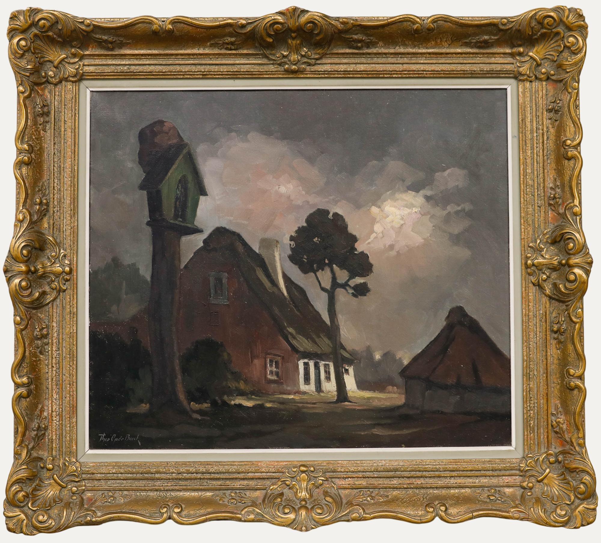 Theodore Op de Beeck (1901-1993) - Mid 20th Century Oil, Kempen Farm