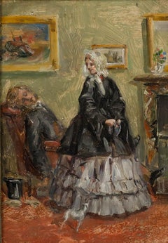 Thomas Ballard (1836-1908) - Framed Late 19th Century Oil, Taking a Nap