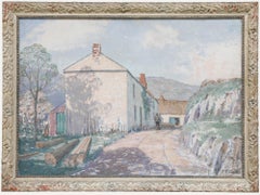 Thomas Flowerday-Clarke (1877-1953) - Óleo, Una mañana temprana de primavera, Coombe