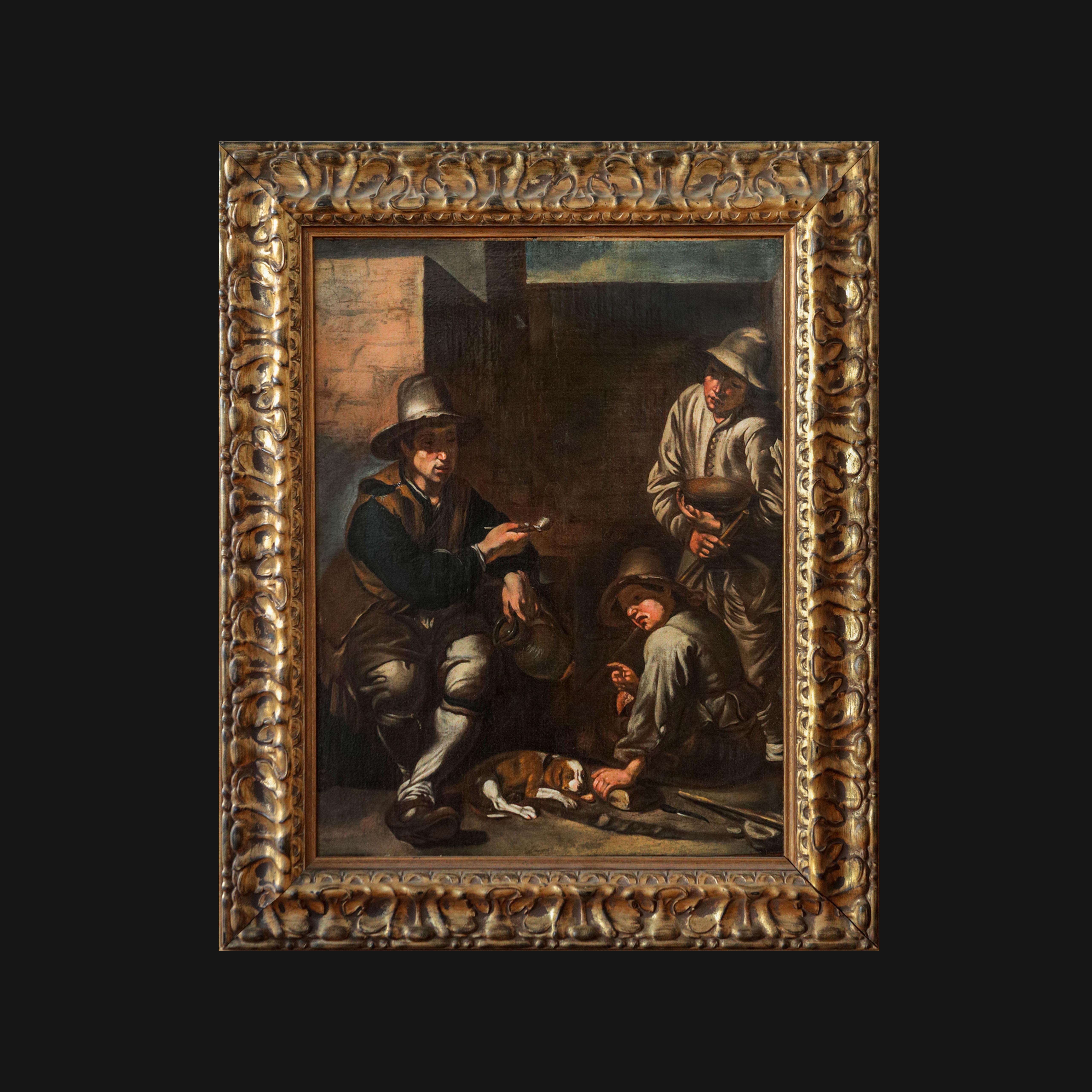 Three Beggars — Lombard School Painting For Sale 8