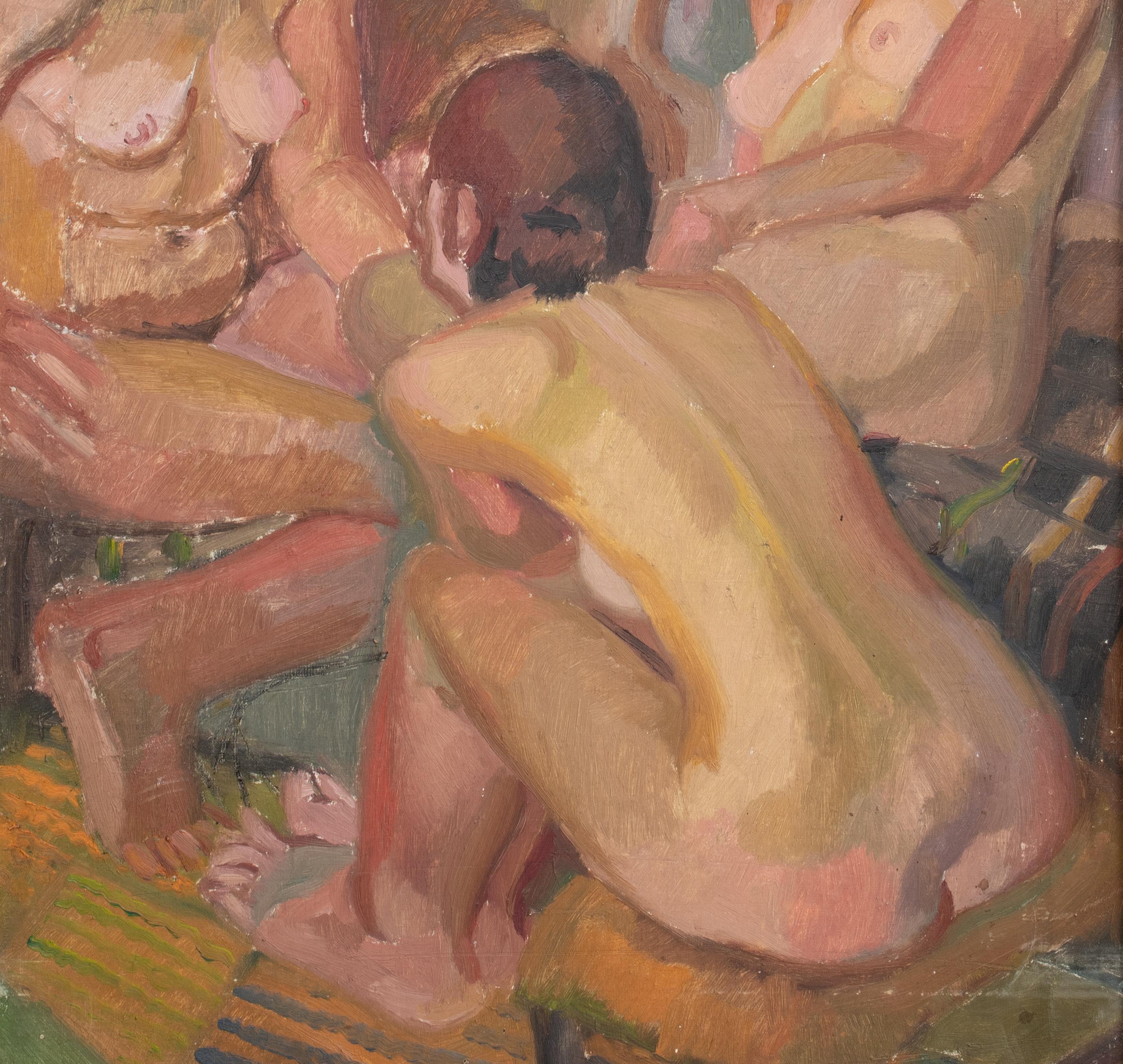 Three Nudes, early 20th Century   by Harry Barr (1896-1987) For Sale 3