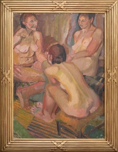 Antique Three Nudes, early 20th Century   by Harry Barr (1896-1987)