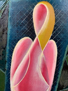 Three Phases (Biomorphic abstract expressionist painting)