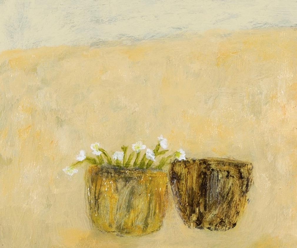 Ahorro en la taza Anagama de Stephanie Richards, Pintura de bodegón floral, 2024 2