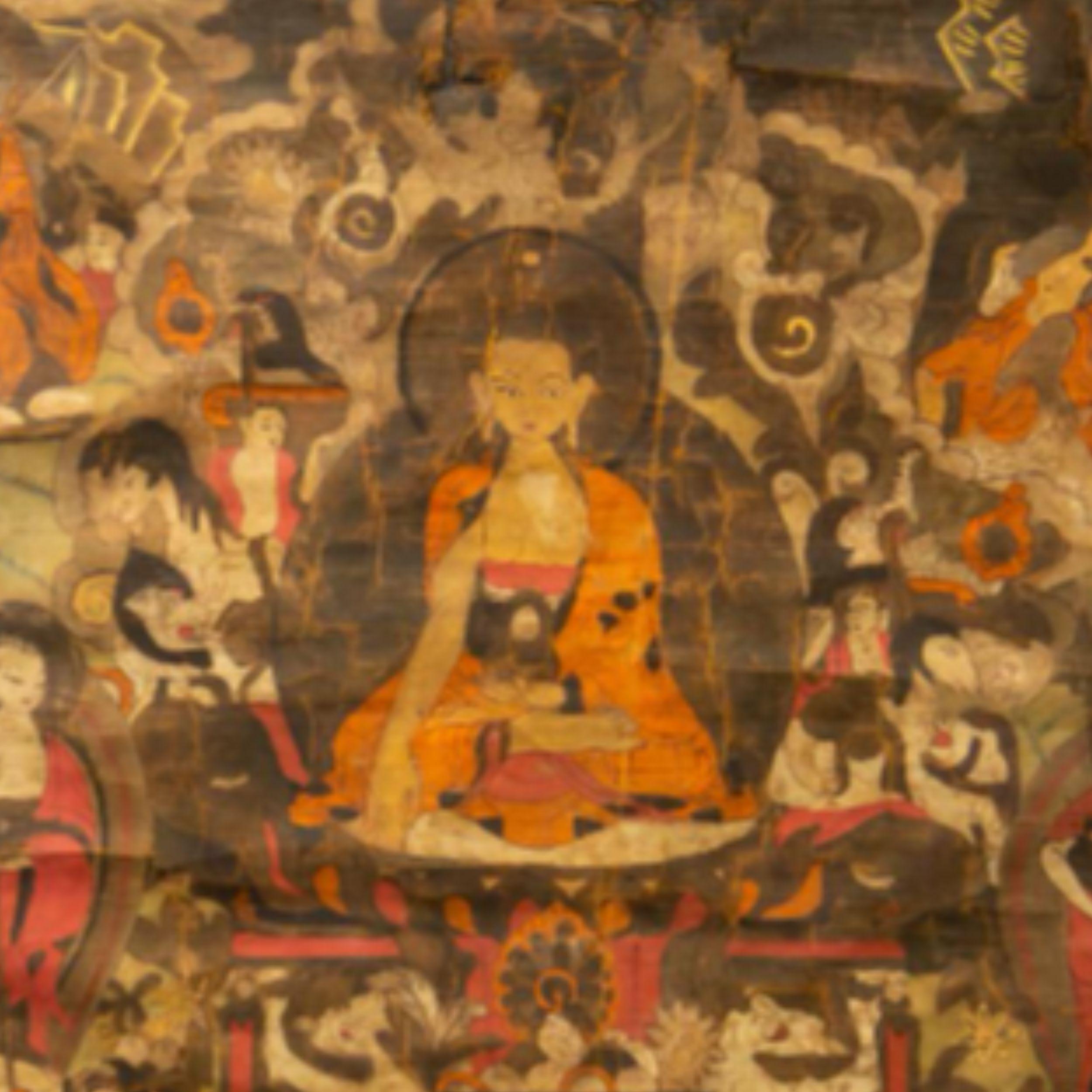 Bouddha tibétain Thangka avec pendentifs en vente 3