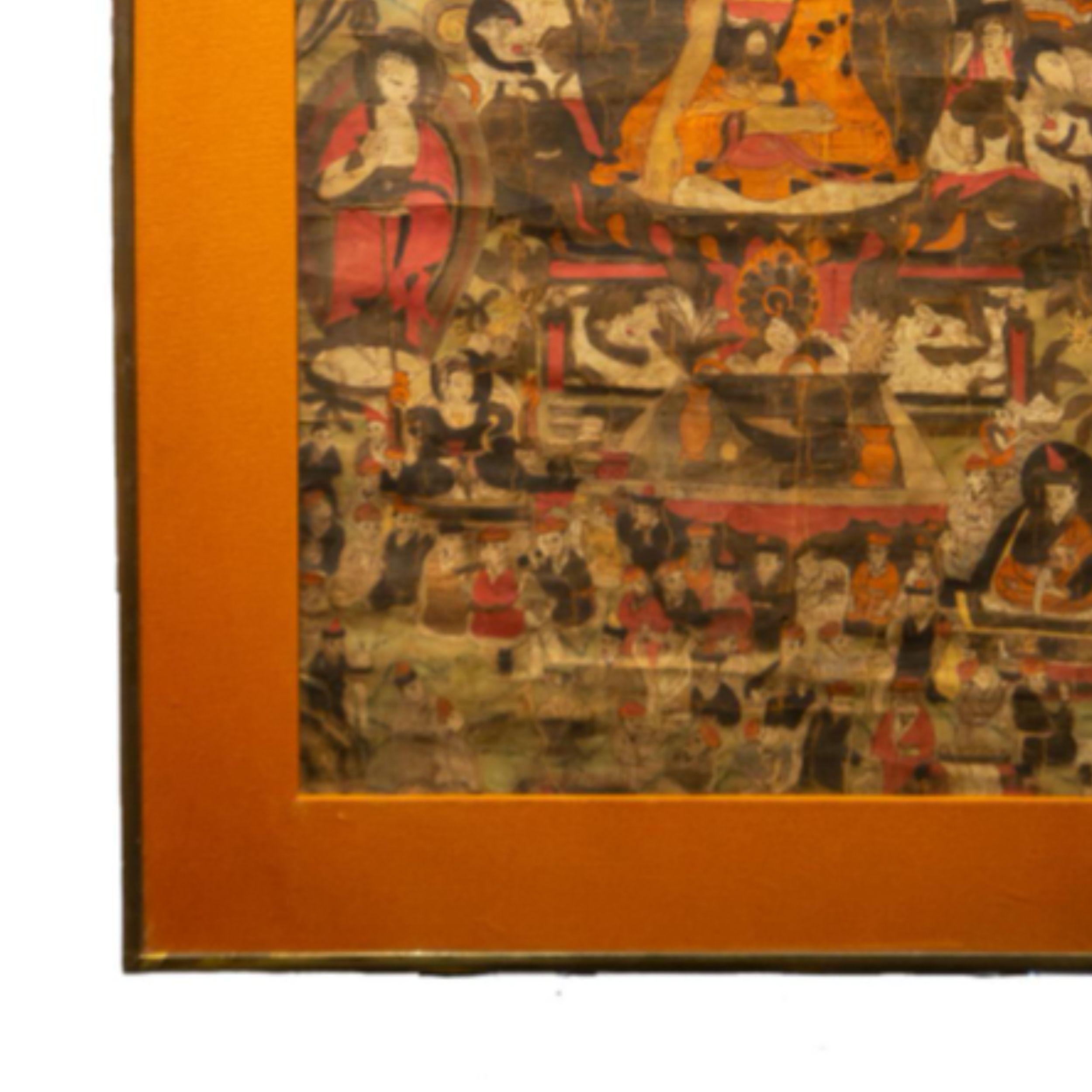 Bouddha tibétain Thangka avec pendentifs en vente 6
