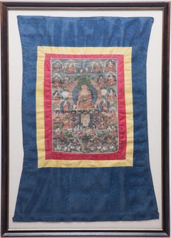 Thangka tibétain de Sakyamuni, vers 1880
