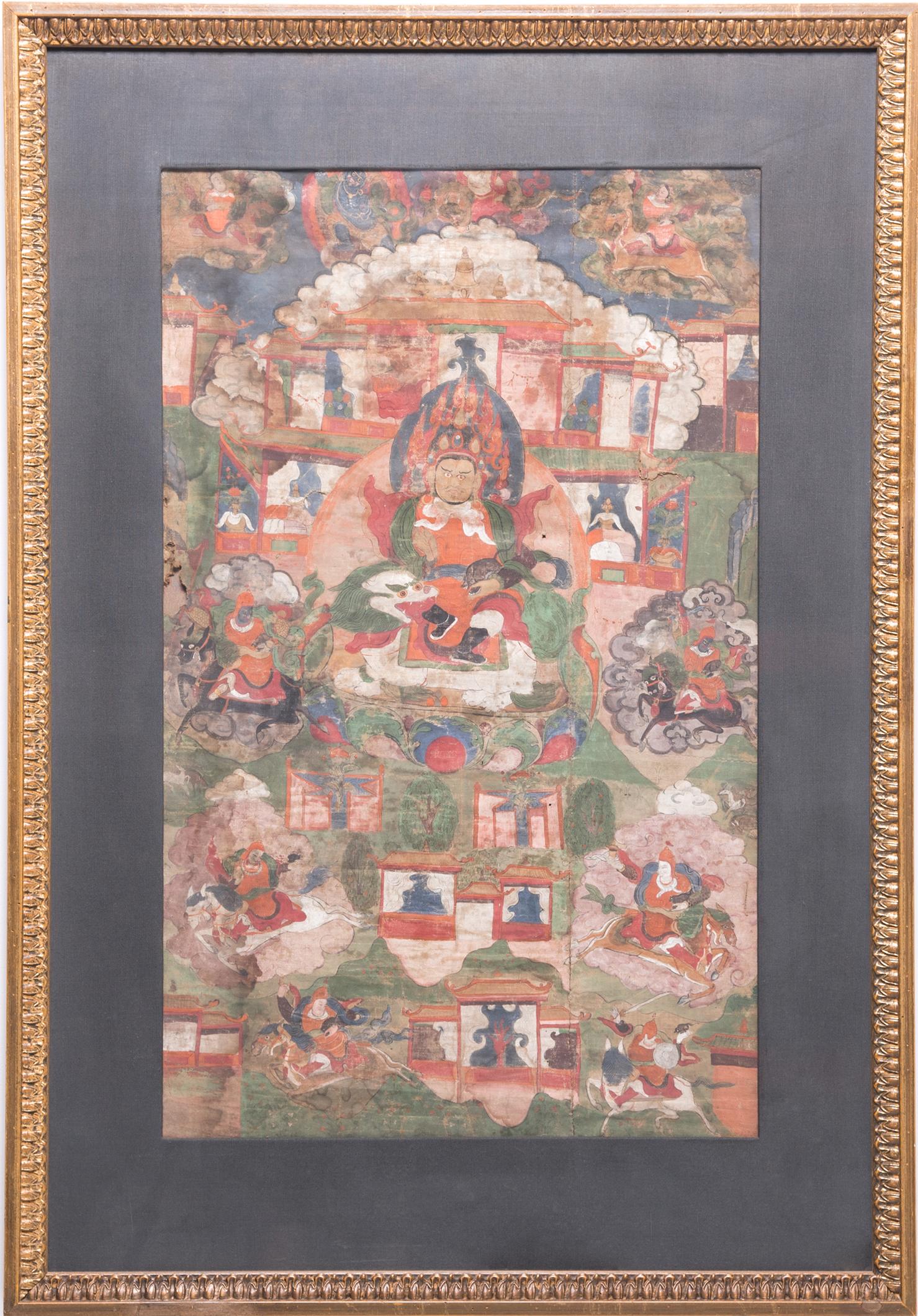 Thangka tibetano di Vaishravana