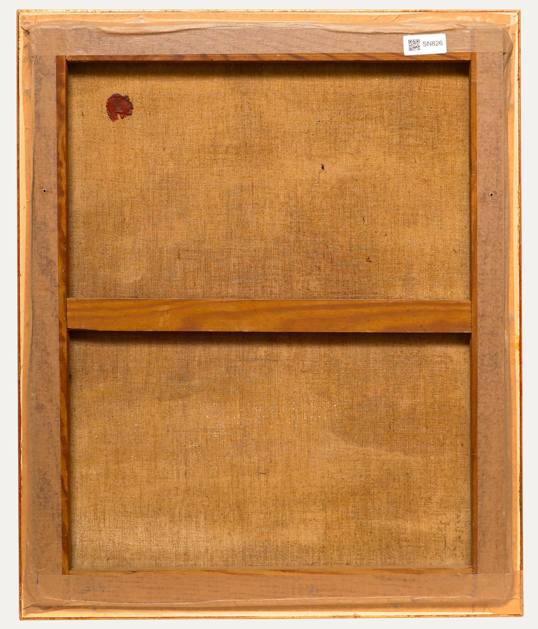 Tim Callewaert  - Óleo de mediados del siglo XX, Reflejo de una bailarina - Portrait Painting Naranja de Unknown