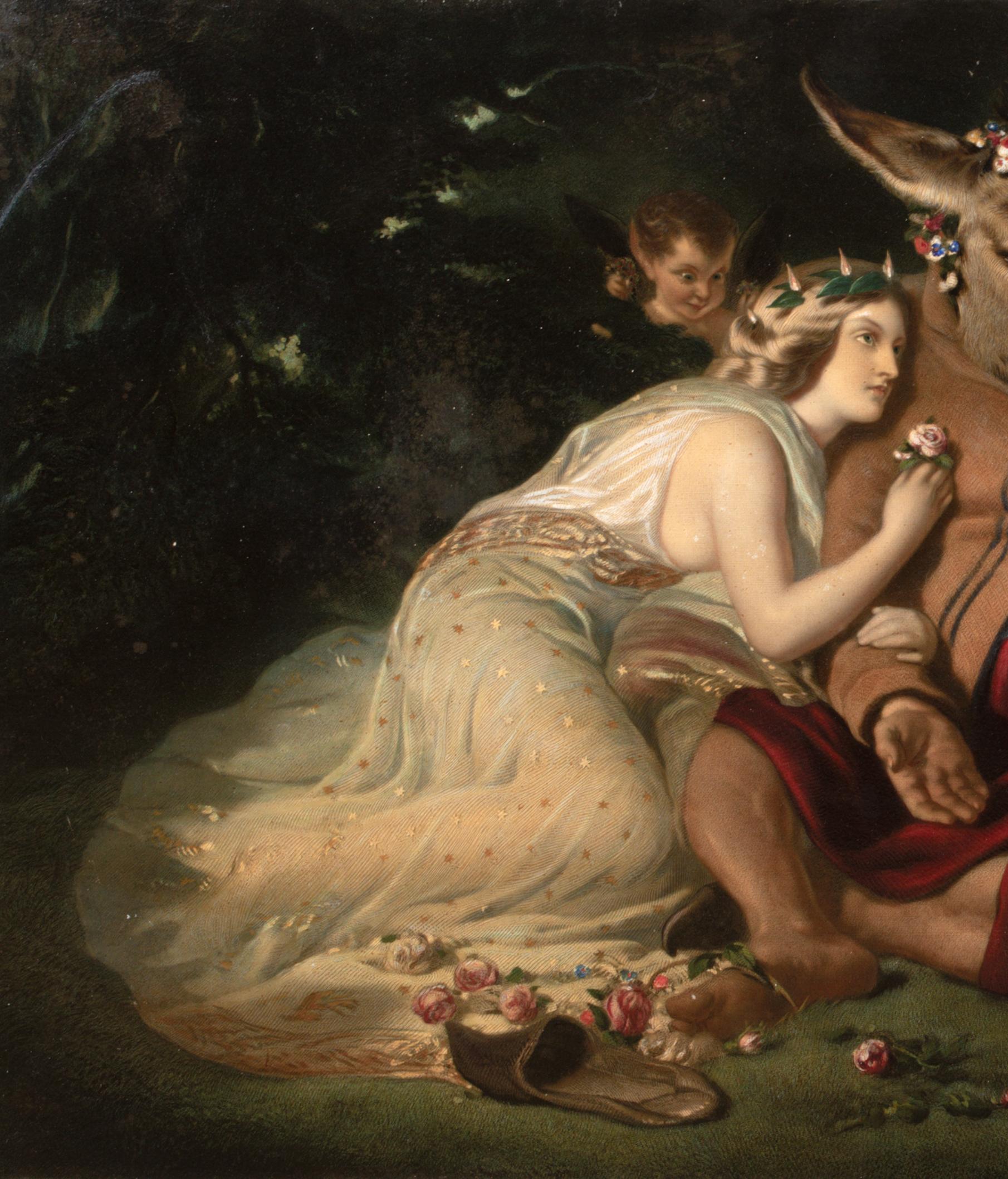 Titania et Bottom Le Songe d'une nuit d'été 19e siècle d'après Sir Edwin Landseer en vente 6