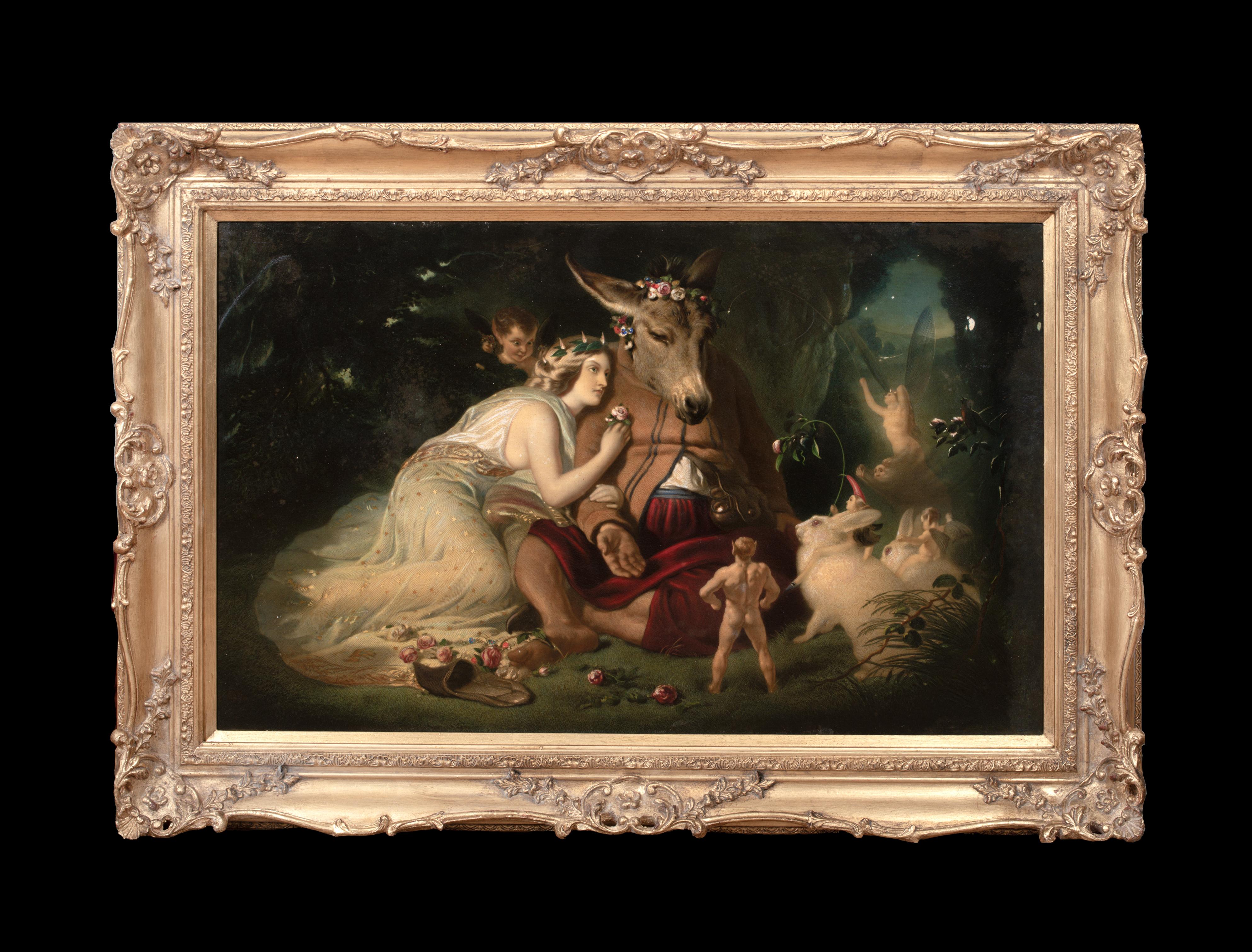 Titania et Bottom Le Songe d'une nuit d'été 19e siècle d'après Sir Edwin Landseer - Painting de Unknown