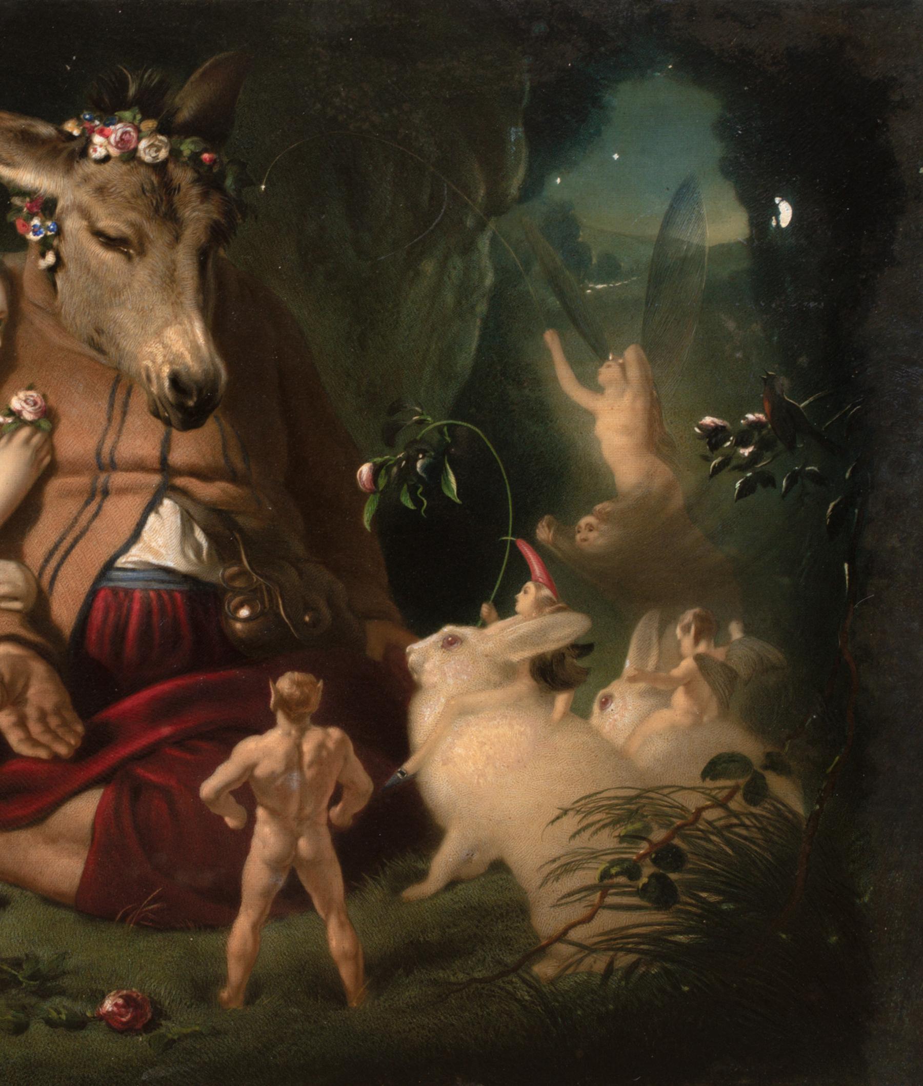 Titania et Bottom Le Songe d'une nuit d'été 19e siècle d'après Sir Edwin Landseer en vente 2