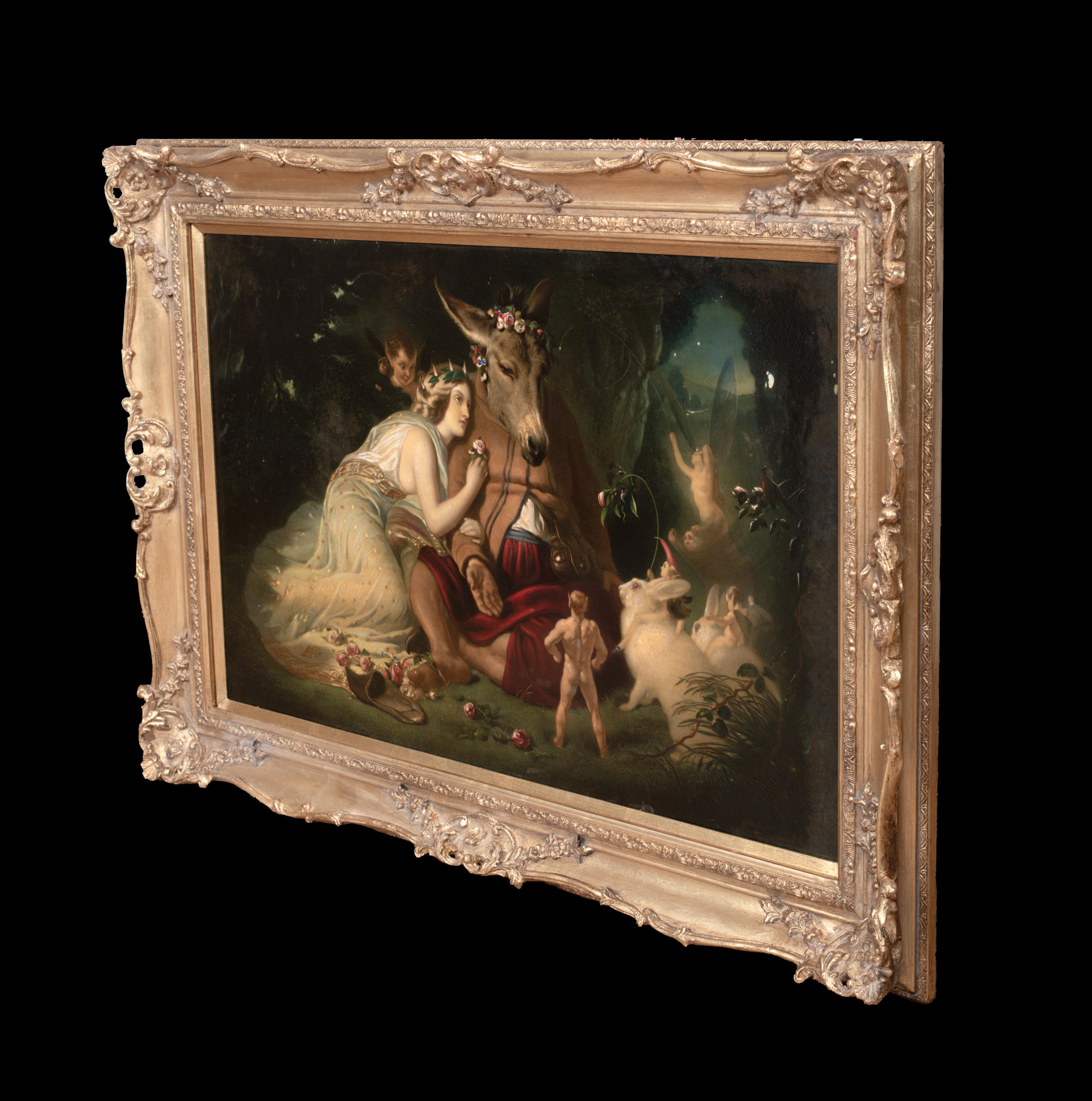 Titania et Bottom Le Songe d'une nuit d'été 19e siècle d'après Sir Edwin Landseer en vente 4